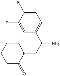 1-[2-amino-2-(3,4-difluorophenyl)ethyl]piperidin-2-one 结构式