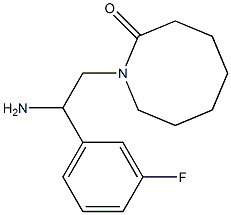 1-[2-amino-2-(3-fluorophenyl)ethyl]azocan-2-one 结构式