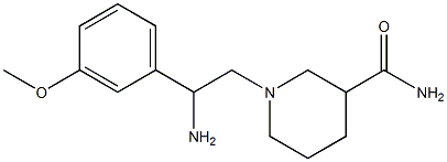 1-[2-amino-2-(3-methoxyphenyl)ethyl]piperidine-3-carboxamide 结构式