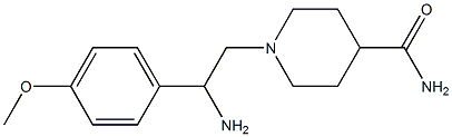 1-[2-amino-2-(4-methoxyphenyl)ethyl]piperidine-4-carboxamide 结构式