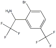 1-[2-bromo-5-(trifluoromethyl)phenyl]-2,2,2-trifluoroethan-1-amine 结构式