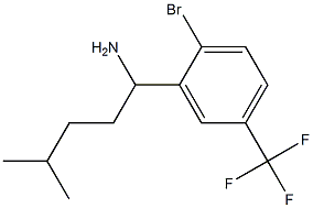 1-[2-bromo-5-(trifluoromethyl)phenyl]-4-methylpentan-1-amine 结构式