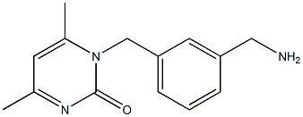 1-[3-(aminomethyl)benzyl]-4,6-dimethylpyrimidin-2(1H)-one 结构式