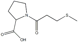 1-[3-(methylsulfanyl)propanoyl]pyrrolidine-2-carboxylic acid 结构式