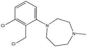 1-[3-chloro-2-(chloromethyl)phenyl]-4-methyl-1,4-diazepane 结构式