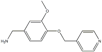 1-[3-methoxy-4-(pyridin-4-ylmethoxy)phenyl]methanamine 结构式