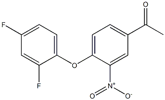 1-[4-(2,4-difluorophenoxy)-3-nitrophenyl]ethan-1-one 结构式