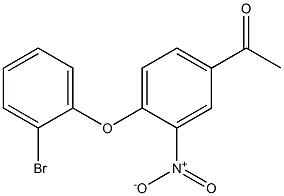 1-[4-(2-bromophenoxy)-3-nitrophenyl]ethan-1-one 结构式