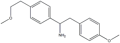 1-[4-(2-methoxyethyl)phenyl]-2-(4-methoxyphenyl)ethan-1-amine 结构式