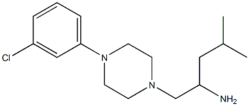 1-[4-(3-chlorophenyl)piperazin-1-yl]-4-methylpentan-2-amine 结构式