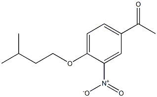 1-[4-(3-methylbutoxy)-3-nitrophenyl]ethan-1-one 结构式