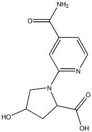 1-[4-(aminocarbonyl)pyridin-2-yl]-4-hydroxypyrrolidine-2-carboxylic acid 结构式