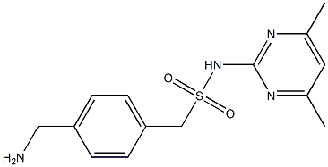 1-[4-(aminomethyl)phenyl]-N-(4,6-dimethylpyrimidin-2-yl)methanesulfonamide 结构式