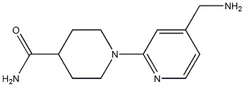 1-[4-(aminomethyl)pyridin-2-yl]piperidine-4-carboxamide 结构式