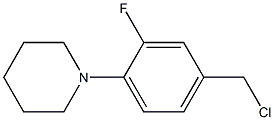 1-[4-(chloromethyl)-2-fluorophenyl]piperidine 结构式