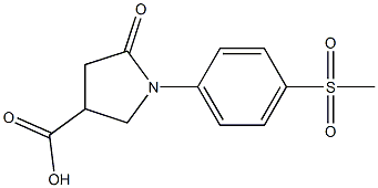 1-[4-(methylsulfonyl)phenyl]-5-oxopyrrolidine-3-carboxylic acid 结构式