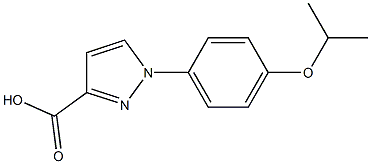 1-[4-(propan-2-yloxy)phenyl]-1H-pyrazole-3-carboxylic acid 结构式
