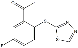 1-[5-fluoro-2-(1,3,4-thiadiazol-2-ylsulfanyl)phenyl]ethan-1-one 结构式