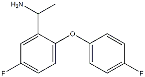 1-[5-fluoro-2-(4-fluorophenoxy)phenyl]ethan-1-amine 结构式