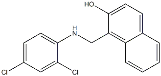 1-{[(2,4-dichlorophenyl)amino]methyl}naphthalen-2-ol 结构式