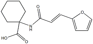 1-{[(2E)-3-(2-furyl)prop-2-enoyl]amino}cyclohexanecarboxylic acid 结构式