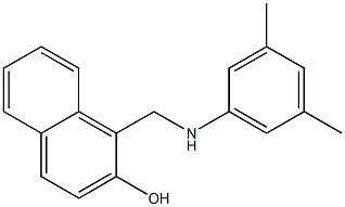 1-{[(3,5-dimethylphenyl)amino]methyl}naphthalen-2-ol 结构式