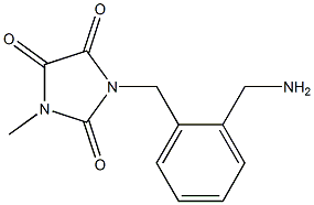1-{[2-(aminomethyl)phenyl]methyl}-3-methylimidazolidine-2,4,5-trione 结构式