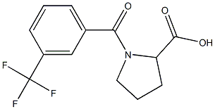 1-{[3-(trifluoromethyl)phenyl]carbonyl}pyrrolidine-2-carboxylic acid 结构式
