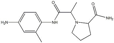 1-{1-[(4-amino-2-methylphenyl)carbamoyl]ethyl}pyrrolidine-2-carboxamide 结构式