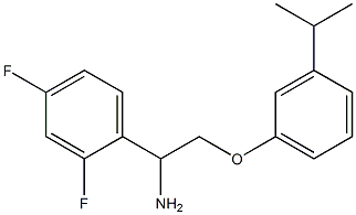 1-{1-amino-2-[3-(propan-2-yl)phenoxy]ethyl}-2,4-difluorobenzene 结构式