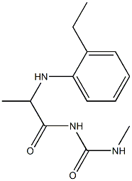 1-{2-[(2-ethylphenyl)amino]propanoyl}-3-methylurea 结构式