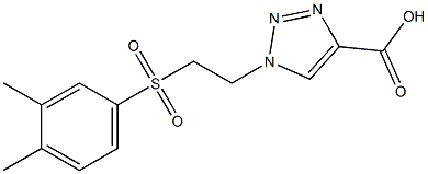 1-{2-[(3,4-dimethylbenzene)sulfonyl]ethyl}-1H-1,2,3-triazole-4-carboxylic acid 结构式