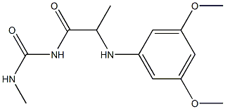 1-{2-[(3,5-dimethoxyphenyl)amino]propanoyl}-3-methylurea 结构式