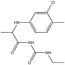 1-{2-[(3-chloro-4-methylphenyl)amino]propanoyl}-3-ethylurea 结构式