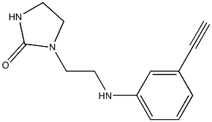 1-{2-[(3-ethynylphenyl)amino]ethyl}imidazolidin-2-one 结构式