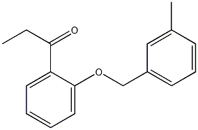 1-{2-[(3-methylphenyl)methoxy]phenyl}propan-1-one 结构式