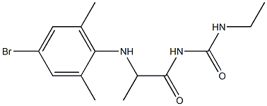 1-{2-[(4-bromo-2,6-dimethylphenyl)amino]propanoyl}-3-ethylurea 结构式