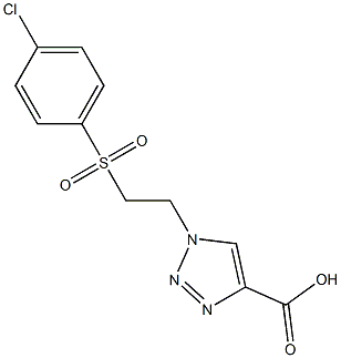 1-{2-[(4-chlorobenzene)sulfonyl]ethyl}-1H-1,2,3-triazole-4-carboxylic acid 结构式