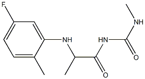 1-{2-[(5-fluoro-2-methylphenyl)amino]propanoyl}-3-methylurea 结构式