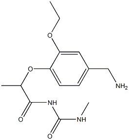 1-{2-[4-(aminomethyl)-2-ethoxyphenoxy]propanoyl}-3-methylurea 结构式