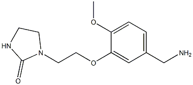 1-{2-[5-(aminomethyl)-2-methoxyphenoxy]ethyl}imidazolidin-2-one 结构式