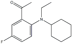 1-{2-[cyclohexyl(ethyl)amino]-5-fluorophenyl}ethan-1-one 结构式