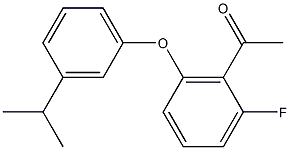 1-{2-fluoro-6-[3-(propan-2-yl)phenoxy]phenyl}ethan-1-one 结构式