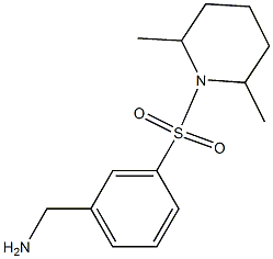 1-{3-[(2,6-dimethylpiperidin-1-yl)sulfonyl]phenyl}methanamine 结构式