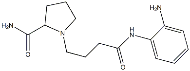 1-{3-[(2-aminophenyl)carbamoyl]propyl}pyrrolidine-2-carboxamide 结构式