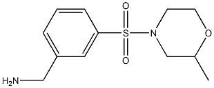 1-{3-[(2-methylmorpholin-4-yl)sulfonyl]phenyl}methanamine 结构式