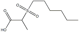 2-(hexane-1-sulfonyl)propanoic acid 结构式