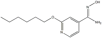 2-(hexyloxy)-N'-hydroxypyridine-4-carboximidamide 结构式