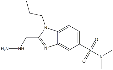 2-(hydrazinomethyl)-N,N-dimethyl-1-propyl-1H-benzimidazole-5-sulfonamide 结构式