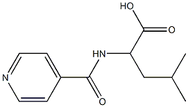 2-(isonicotinoylamino)-4-methylpentanoic acid 结构式